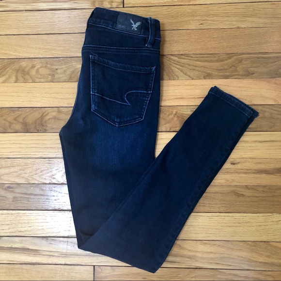 American Eagle dark denim hi rise jegging jeans - Picture 3 of 8